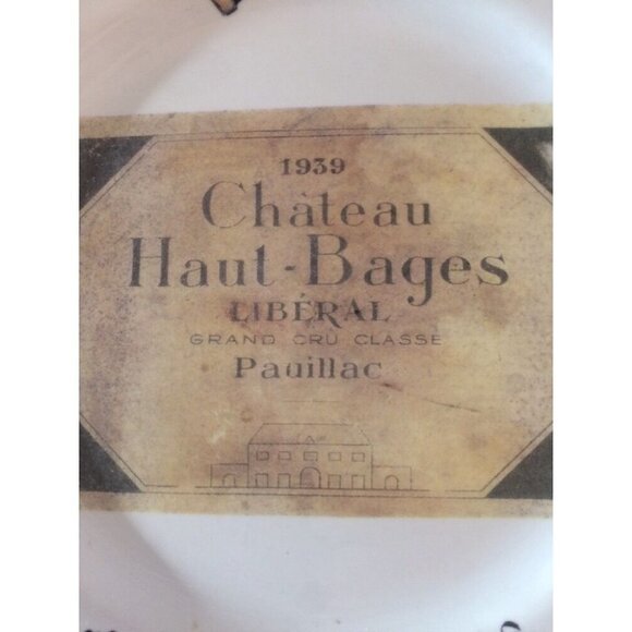 Rosanna 8" Plates Wine Chateau Haul-Bages & Lafaurie-Peyraguey Set Of‎ 2 Italy - Picture 4 of 10